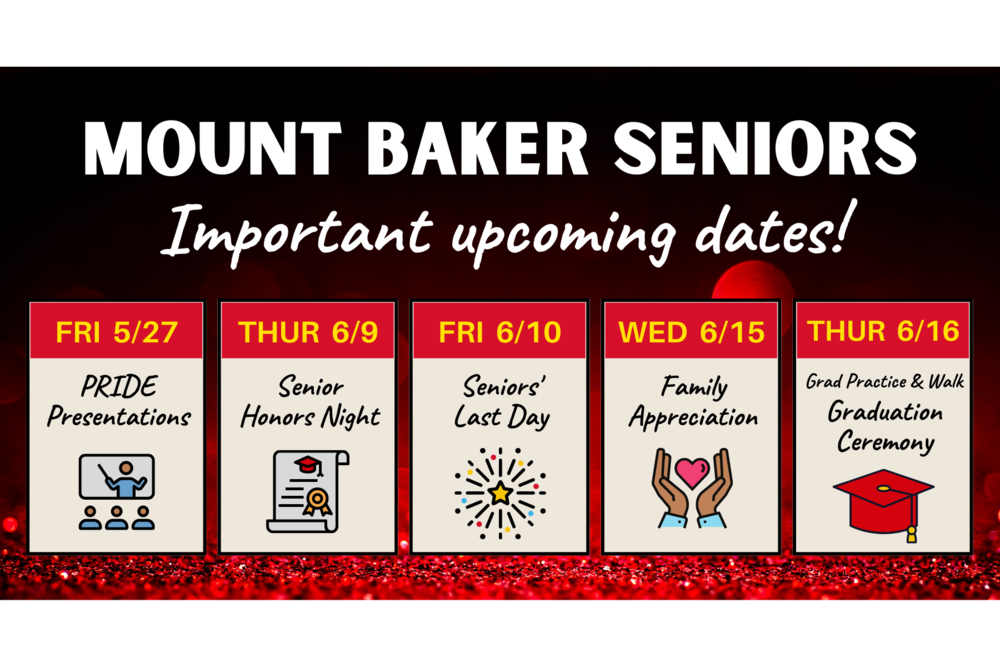 ​Important upcoming dates for MBHS Seniors!