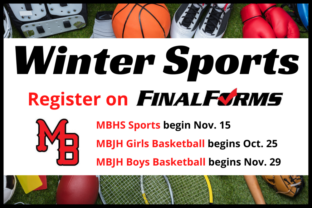 Winter Sports Registration NOW OPEN for  MBJH & MBHS