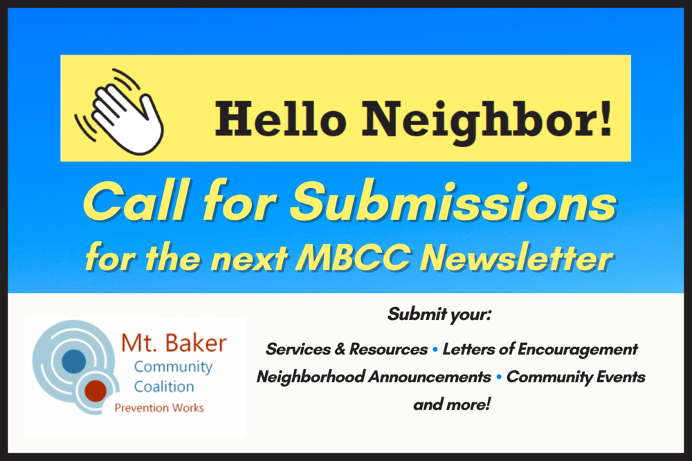 Hello Neighbor! | Call for Submissions for the MBCC Newsletter