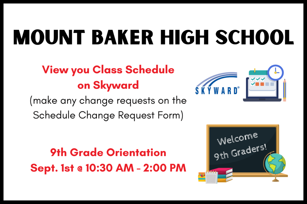 Class Schedules & 9th Grade Orientation