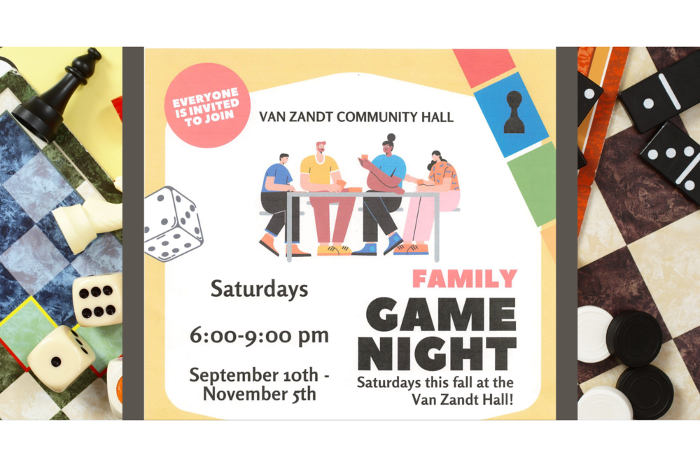 Family Game Nights this Fall at Van Zandt Community Hall